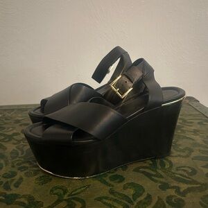 Michael Kors Black Platform Shoes Abbott